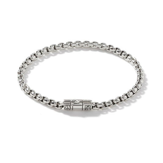 John Hardy Dark Silver Box Chain Bracelet