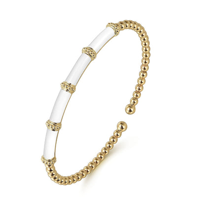 Gabriel & Co. Yellow Gold Enamel Bracelet