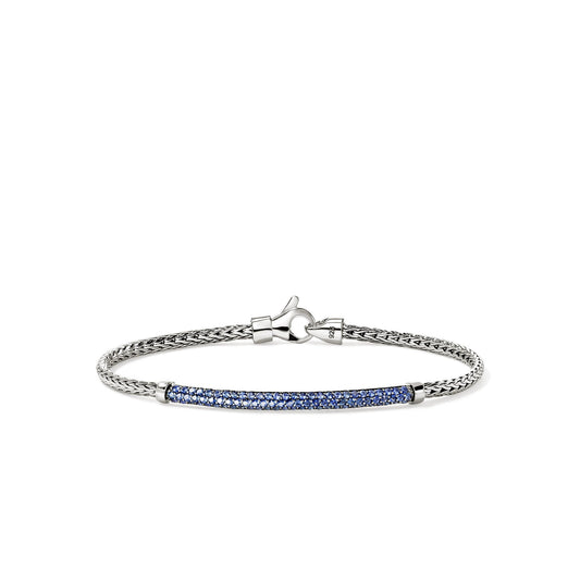 John Hardy Sterling Silver Essential Pavé Sapphire Bracelet