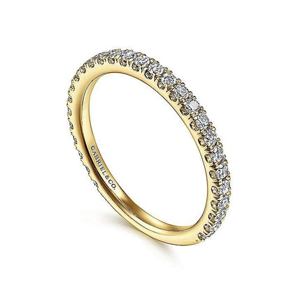 Gabriel & Co. 14 Karat Yellow Gold Diamond Stackable Ring