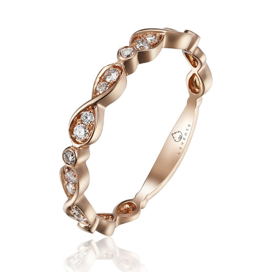 Rose Gold Diamond Stackable Ring