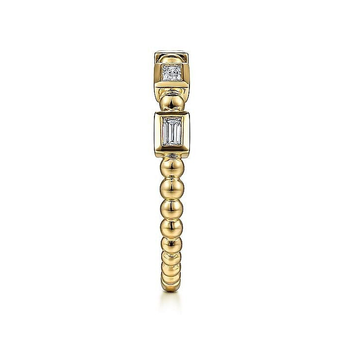 Gabriel & Co Yellow Gold Diamond Geometric Ring - Diamond Fashion Rings - Women's