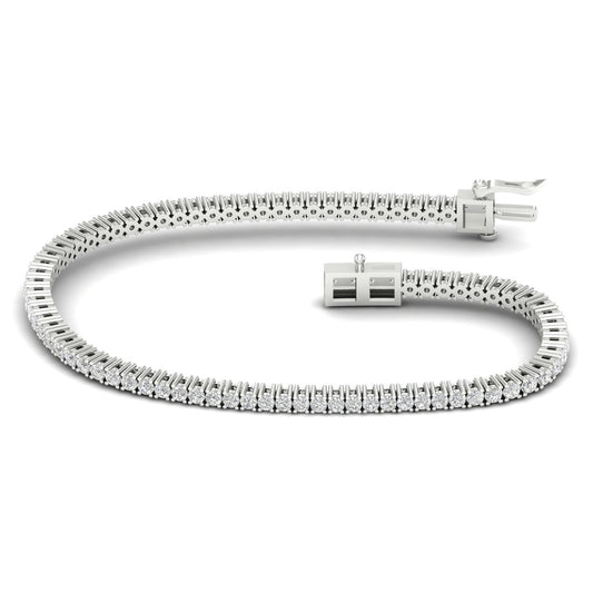 White Gold Laboratory Grown Diamond Tennis Bracelet