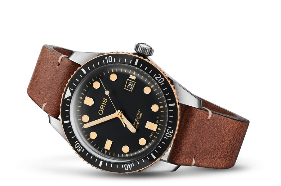 Oris leather watch best sale