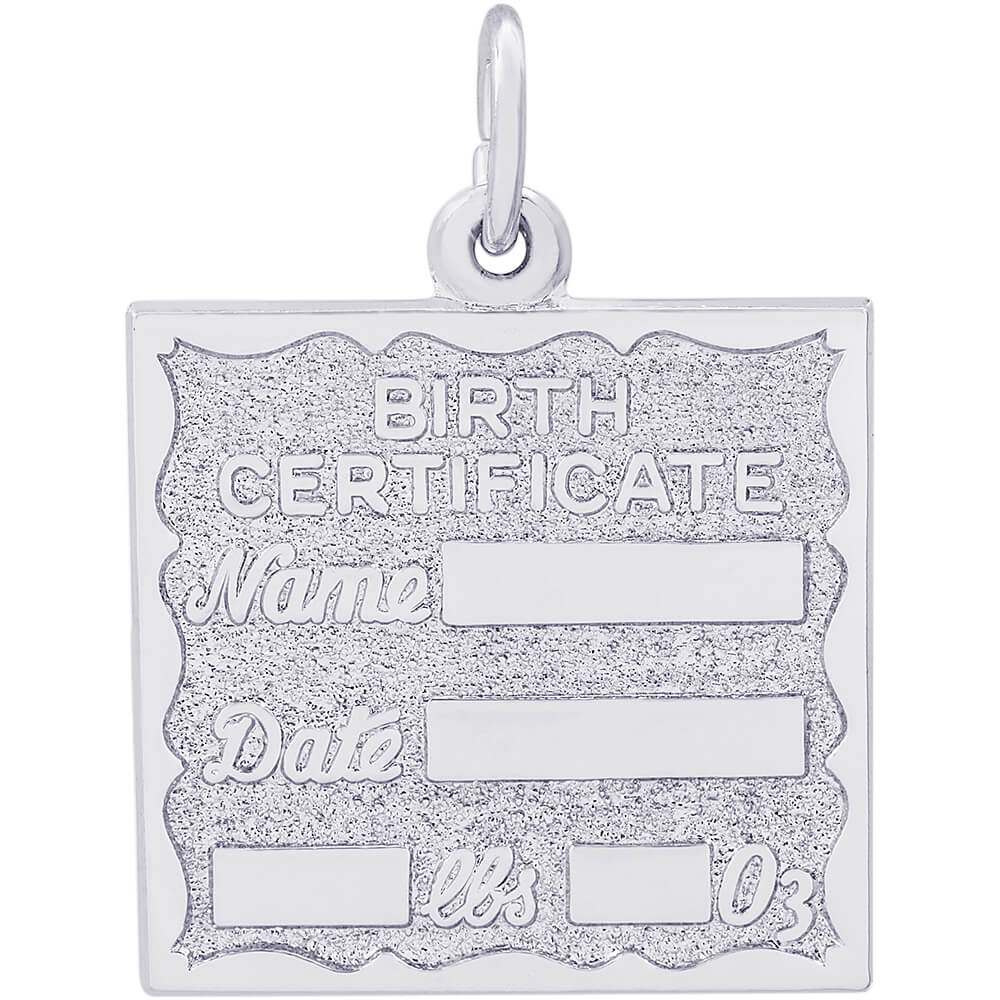 Rembrandt Birth Charm - Silver Charms