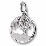 Sterling Silver Palm Charm - Silver Charms