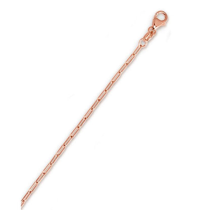 14 Karat Rose Gold Paperclip Chain - Gold Chains