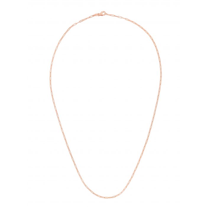 14 Karat Rose Gold Paperclip Chain - Gold Chains