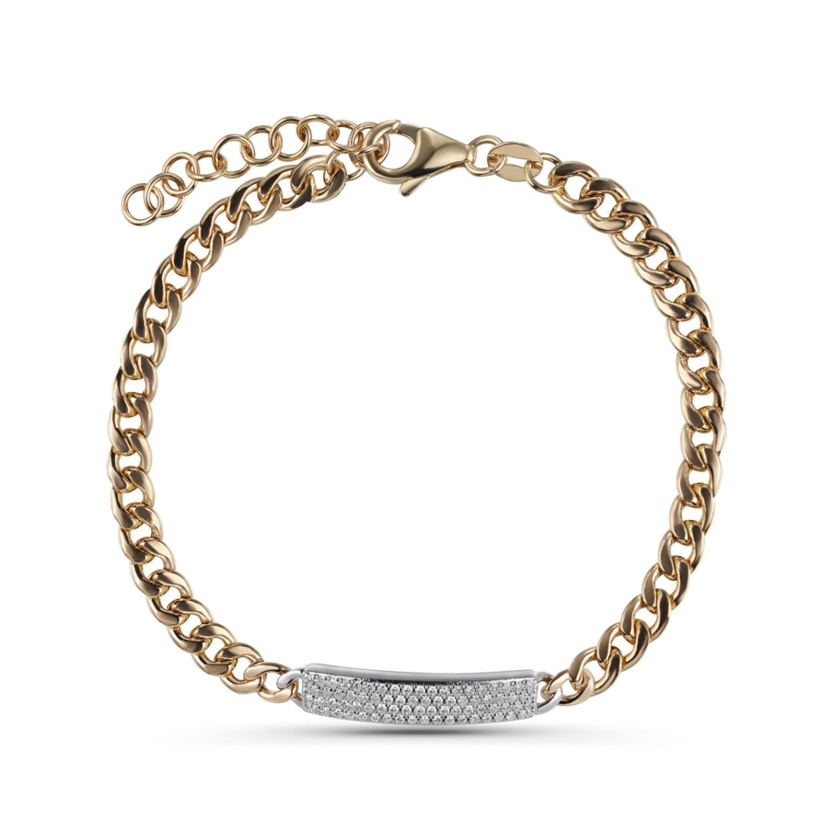 Luvente Yellow Gold and White Gold Diamond Bracelet