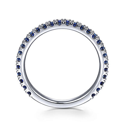 Gabriel & Co. White Gold Sapphire Band