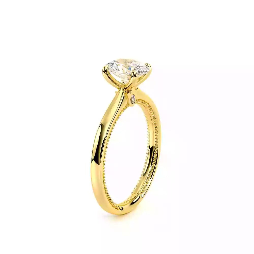 Verragio Yellow Gold Renaissance Oval Semi-Mount Polished Engagement Ring - Diamond Semi-Mount Rings