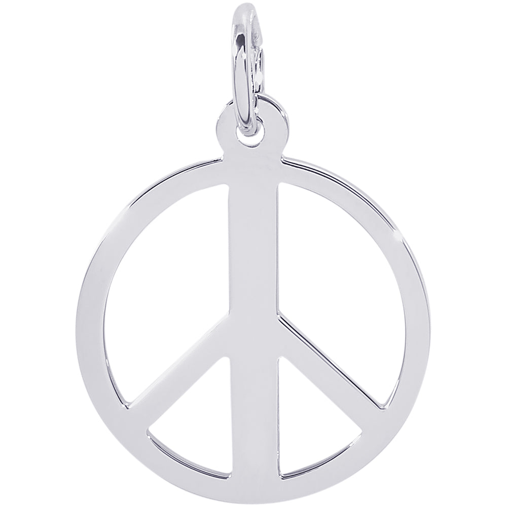 Rembrandt Peace Sign Charm - Silver Charms