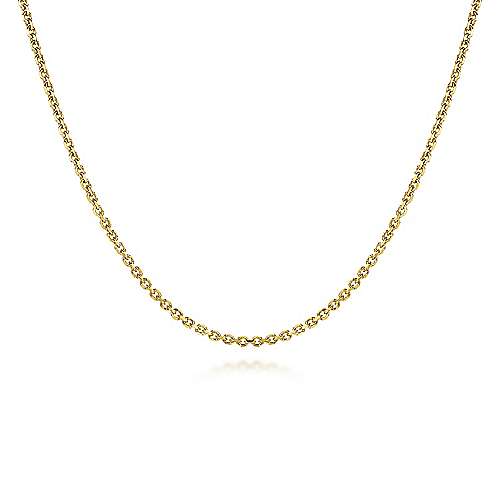 Gabriel & Co Yellow Gold Mens Link Chain - Gents Necklace