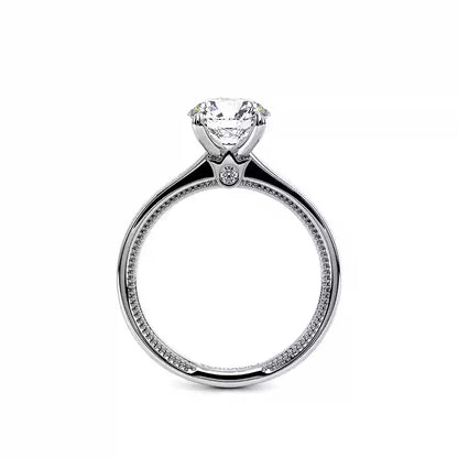 Verragio White Gold Renaissance Round Semi-Mount Polished Engagement Ring - Diamond Semi-Mount Rings