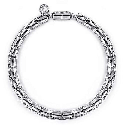 Gabriel & Co Sterling Silver Tubular Chain Bracelet - Gents Bracelet