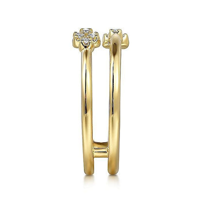 Gabriel & Co. Yellow Gold Diamond Open Stackable Ring - Diamond Fashion Rings - Women's