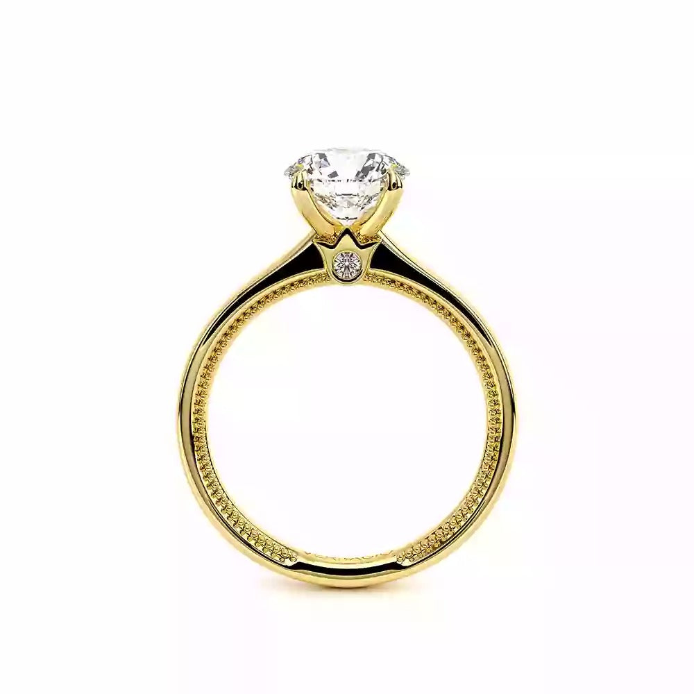 Verragio Renaissance Yellow Round Semi-Mount Polished Engagement Ring - Diamond Semi-Mount Rings