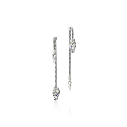 John Hardy Sterling Silver Naga Drop Earrings