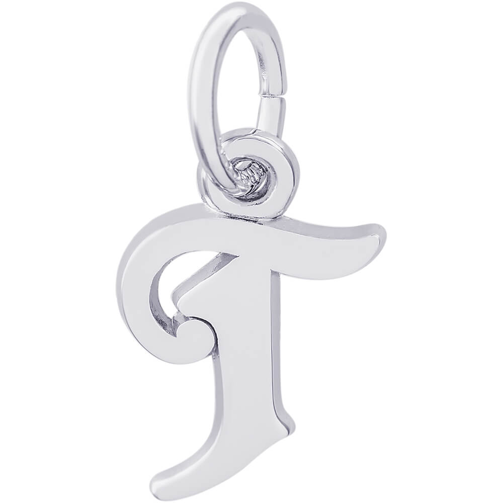 Rembrandt Initial T Charm - Silver Charms