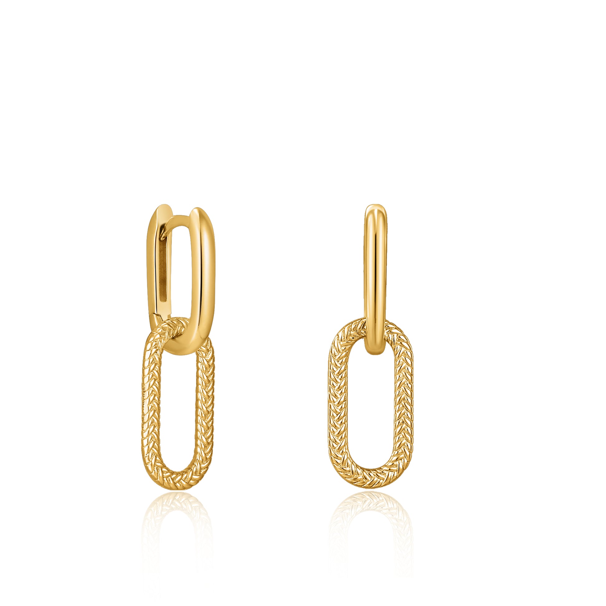 Ania Haie Rope Oval Drop Earrings - Silver Earrings