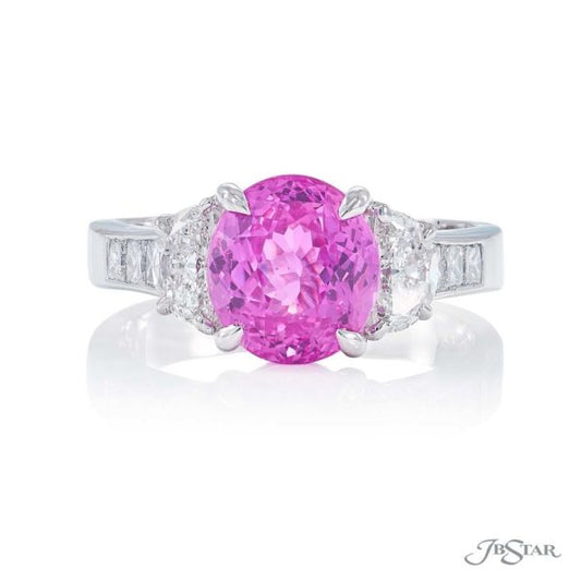 JB Star Pink Sapphire and Diamond Ring