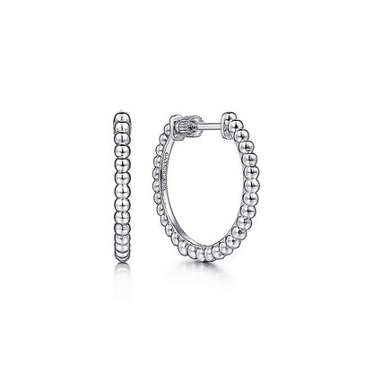 Gabriel & Co Sterling Silver 20mm Bujukan Hoop Earrings