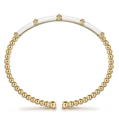 Gabriel & Co. Yellow Gold Enamel Bracelet