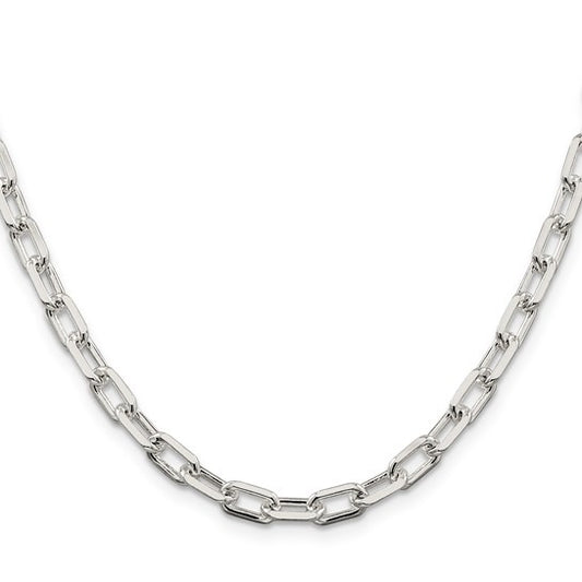 Sterling Silver Long Cable Link Chain