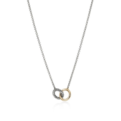 John Hardy Sterling Silver & Yellow Gold Essential Linked Necklace