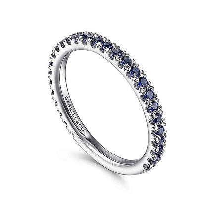 Gabriel & Co. White Gold Sapphire Band