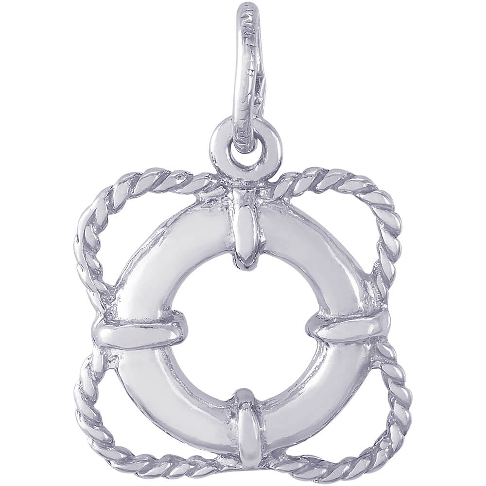 Rembrandt Life Preserver Charm - Silver Charms