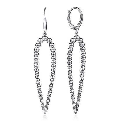 Gabriel & Co Sterling Silver Beaded Drop Earrings - Silver Earrings