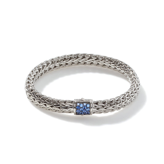 John Hardy Sterling Silver Icon Bracelet With Sapphires
