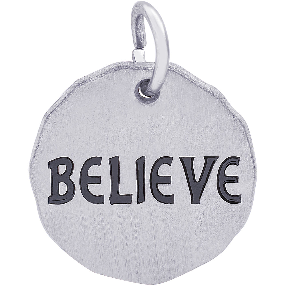 Rembrandt Believe Charm - Silver Charms