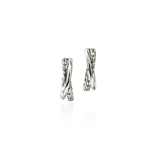 John Hardy Sterling Silver Essentials Crossover Earrings