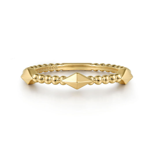 Gabriel & Co. Yellow Gold Stackable Ring