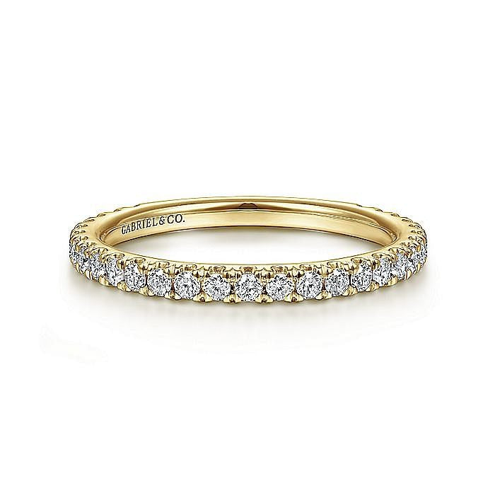 Gabriel & Co. 14 Karat Yellow Gold Diamond Stackable Ring