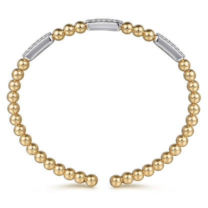 Gabriel & Co. Yellow and White Gold Diamond Bracelet