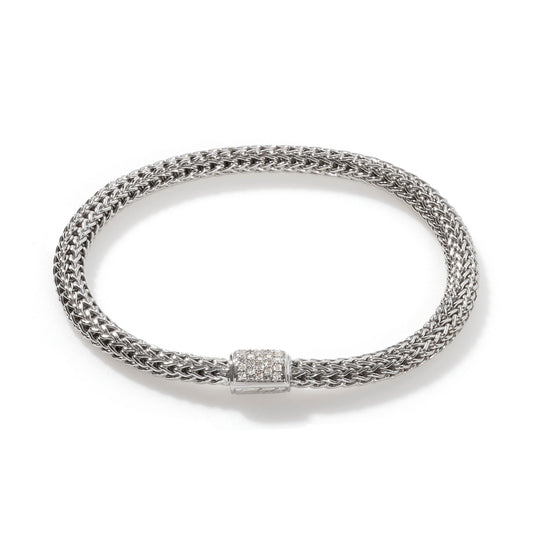 John Hardy Sterling Silver Icon Bracelet With Diamonds