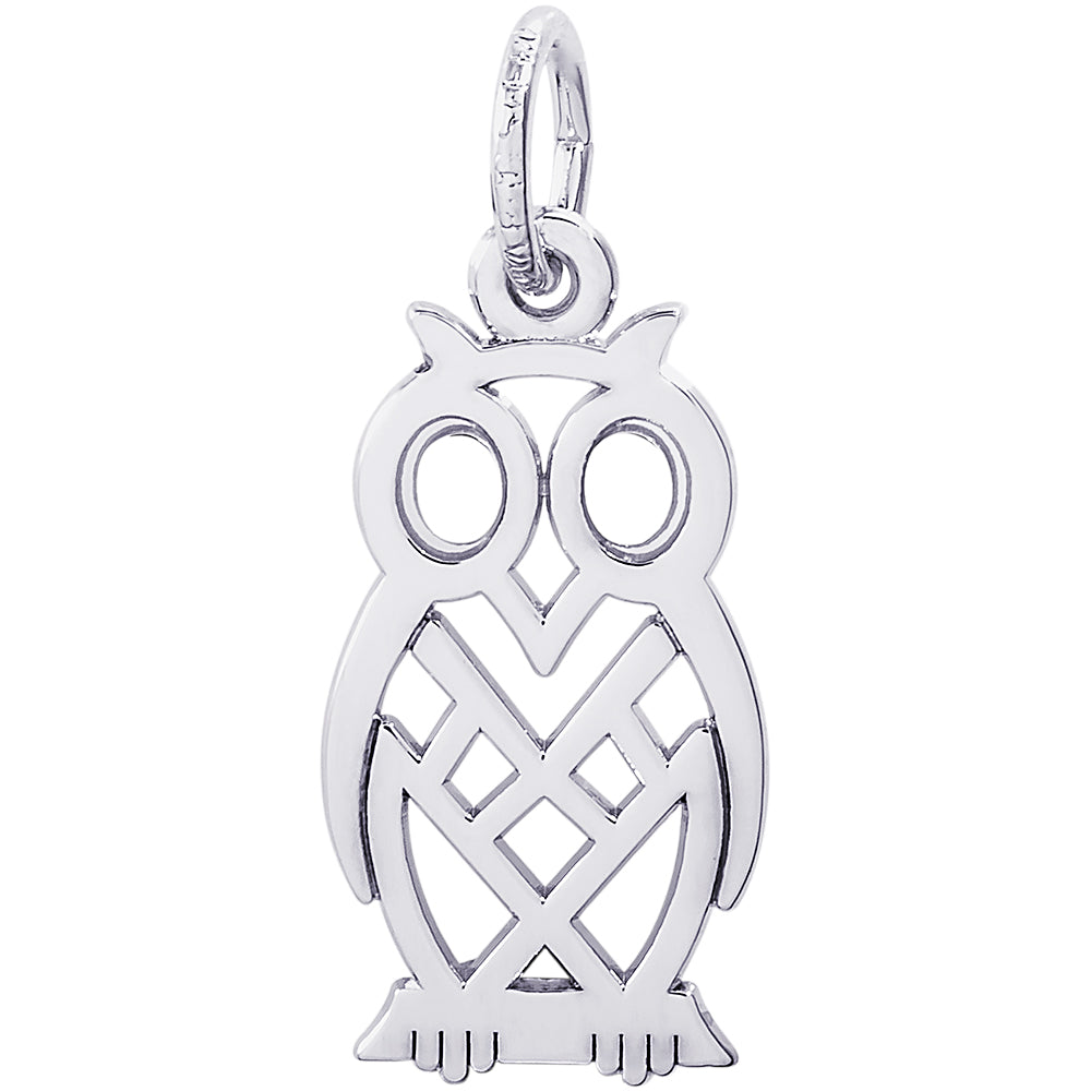 Rembrandt Owl Charm - Silver Charms