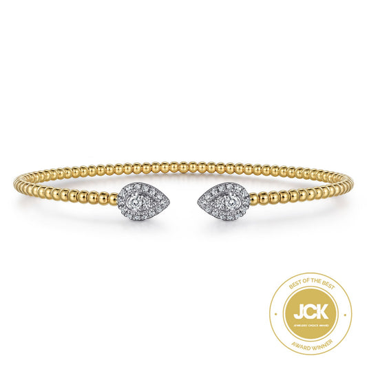 Gabriel & Co. Yellow and White Gold Diamond Bujukan Bracelet