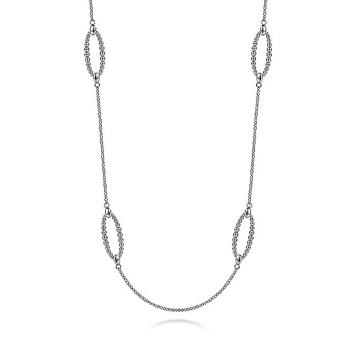 Gabriel & Co Sterling Silver Bujukan Station Necklace Necklace - Silver Necklace