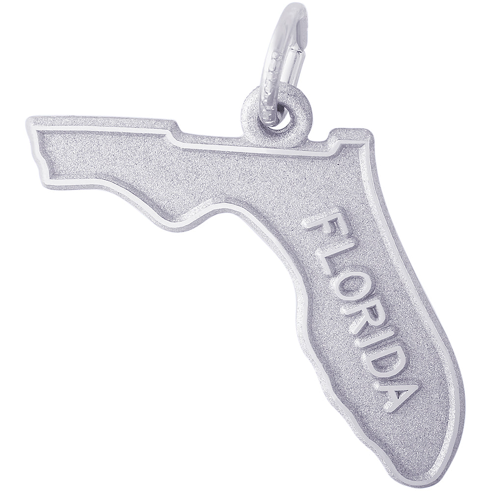 Florida Map Charm - Silver Charms