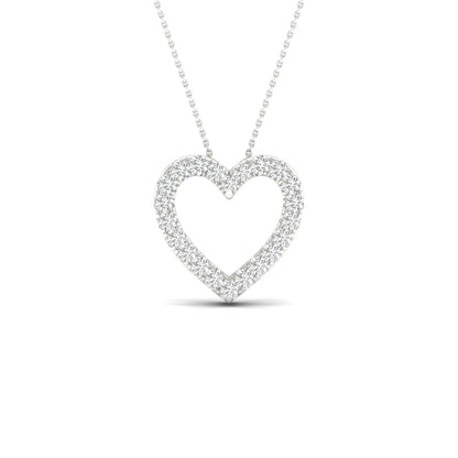 White Gold Laboratory Grown Diamond Heart Pendant