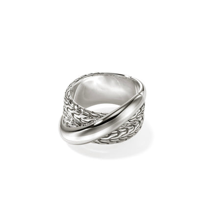 John Hardy Sterling Silver Essential Crossover Ring