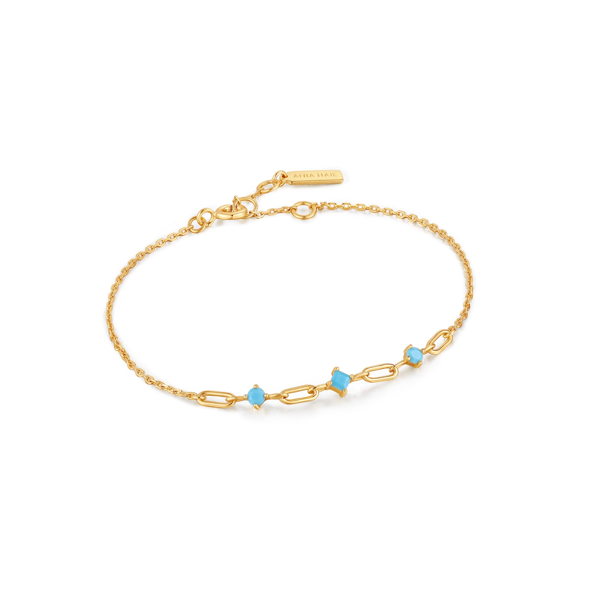 Ania Haie Turquoise Link Bracelet - Silver Bracelets