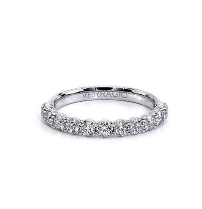 Ladies Verragio 14 Karat White Gold Diamond Wedding Band - Diamond Wedding Bands - Women's