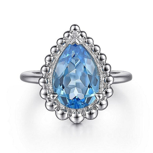 Gabriel & Co. Sterling Silver Blue Topaz Ring - Colored Stone Rings - Women's