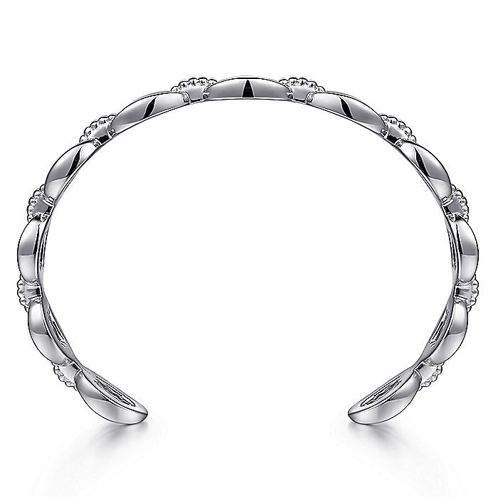 Gabriel & Co Sterling Silver Oval Link Cuff Bangle