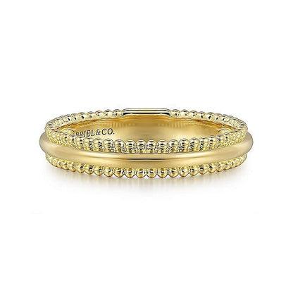 Gabriel & Co. Yellow Gold Bujukan Stackable Ring